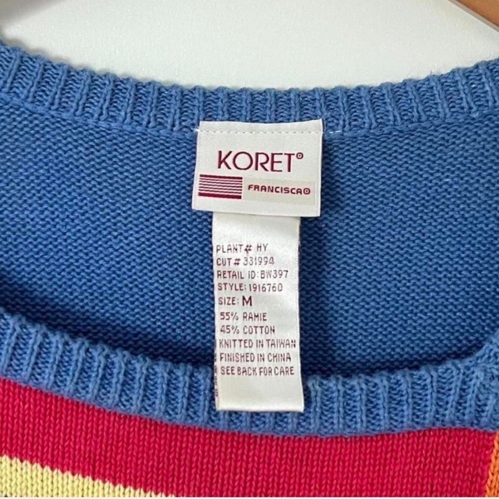 Koret Vintage Colorful Patchwork Sweater - Picture 5 of 8